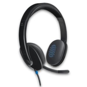LOGITECH - Logitech H540 Headset, Noise Cancelling Mic, USB, On Ear Controls, Padded