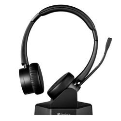 SANDBERG - Sandberg Bluetooth Office Headset Pro+, Dual Connection, Charging Dock, Noise-Reducing Mic, Busy Light, 5 Year Warranty