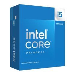 INTEL - Intel Core i5-14600KF, CPU, 1700, 3.5 GHz (5.3 Turbo), 14-Core, 125W (181W Turbo), 10nm, 24MB Cache, Unlocked, Raptor Lake Refresh, No Graphics, NO HEATSINK/FAN