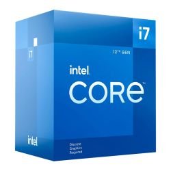 INTEL - Intel Core i7-12700F CPU, 1700, 2.1 GHz (4.9 Turbo), 12-Core, 65W, 20MB Cache, Alder Lake, No Graphics