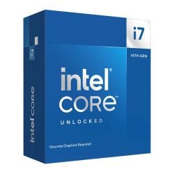 INTEL - Intel Core i7-14700KF CPU, 1700, 3.4 GHz (5.6 Turbo), 20-Core, 125W (253W Turbo), 10nm, 33MB Cache, Unlocked, Raptor Lake Refresh, No Graphics, NO HEATSINK/FAN