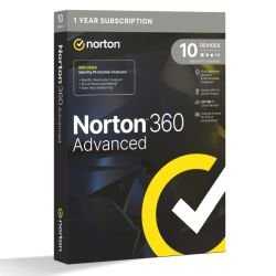 NORTON – Norton 360 Advanced 1x 10 Device, 1 Year Retail Licence – 200GB Cloud Storage, AI Scam Detector – PC, Mac, iOS & Android *Non-enrolment* NORTON – Norton 360 Advanced 1x 10 Device, 1 Year Retail Licence – 200GB Cloud Storage, AI Scam Detector – PC, Mac, iOS & Android *Non-enrolment*