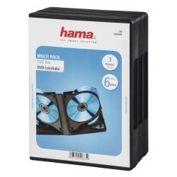 HAMA – Hama 3x 6 DVD/Blu-Ray Jewel Cases, 6 Discs per case, Black HAMA – Hama 3x 6 DVD/Blu-Ray Jewel Cases, 6 Discs per case, Black