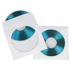 HAMA – Hama CD/DVD/Blu-Ray Protective Sleeves x100, White Paper, Transparent Window HAMA – Hama CD/DVD/Blu-Ray Protective Sleeves x100, White Paper, Transparent Window
