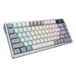 ASUS - Asus ROG AZOTH Compact 75% Mechanical RGB Gaming Keyboard, Wireless/Btooth/USB, Hot-Swap ROG NX Snow Switches, OLED Display, Control Knob, Mac Support
