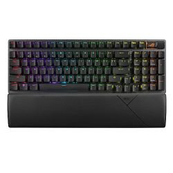 ASUS - Asus ROG STRIX SCOPE II 96 Wireless Mechanical RGB Gaming Keyboard, 96% Layout, Streamer Hotkeys, Multifunction Controls, Sound-Dampening