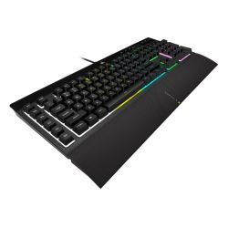 CORSAIR - Corsair K55 RGB PRO Membrane Gaming Keyboard, USB, 5-Zone RGB, 12-Key Rollover, Anti-Ghosting, 6 Macros, IP42