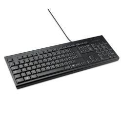 KENSINGTON - Kensington KB100 EQ Wired USB Keyboard, Tactile Keys, Spill-Proof, Black