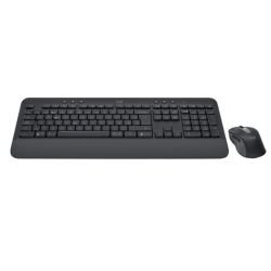 LOGITECH - Logitech Signature MK650 Wireless Keyboard and Mouse Kit, SilentTouch, Palm Rest, 4000 DPI Mouse, Graphite