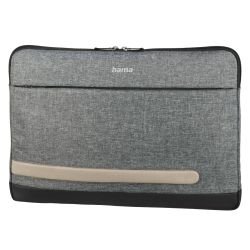 HAMA - Hama Terra Laptop Sleeve, Up to 15.6", Padded Compartment, Front Pocket, Grey