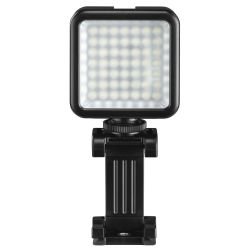 HAMA - Hama 49 BD Portable LED Spotlight, Phone Holder, 6.4mm Tripod Thread, Flash Shoe Foot