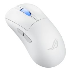 ASUS - Asus ROG Keris II Ace Wireless Lightweight Gaming Mouse, Wired/Wireless/Btooth, AimPoint Pro Sensor, Polling Rate Booster, 42000 DPI, RGB, White