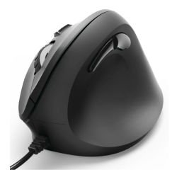 HAMA - Hama Vertical Ergonomic EMC-500 Wired Optical Mouse, 6 Buttons, 1000-1800 DPI, Black *Right Handed version*