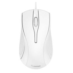 HAMA - Hama MC-200 Wired Optical Mouse, 1000 DPI, USB, 3 Buttons, White