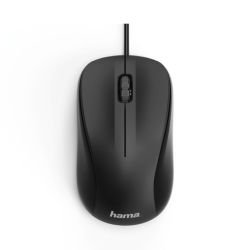 HAMA - Hama MC-300 Wired Optical Mouse, 1200 DPI, USB, 3 Buttons, Black