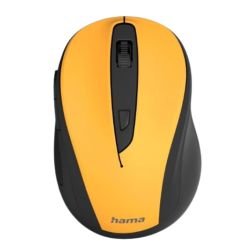 HAMA - Hama MW-400 V2 Compact Wireless Optical Mouse, 6 Buttons, 800-1600 DPI, Black/Yellow