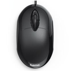 HAMA - Hama MC-100 Compact Wired Optical Mouse, USB, 3 Buttons, Black