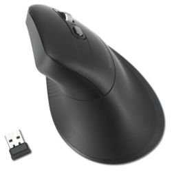 KENSINGTON - Kensington Pro Fit Ergo MY630 EQ Rechargeable Wireless/Bluetooth Vertical Mouse, Connect to 3 Devices, 2400 DPI, 4 Months Battery, Black *Right Handed version*