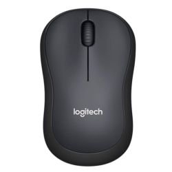 LOGITECH - Logitech M220 Silent Wireless Optical Mouse, SilentTouch Tech, 3 Buttons, 1000DPI, Charcoal, OEM