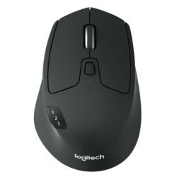 LOGITECH - Logitech M720 Triathlon Wireless Optical Mouse, Easy Device Switch, 1000 DPI, 8 Buttons, Hyper Fast Scroll, Black