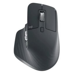 LOGITECH - Logitech MX Master 3S Wireless Ergonomic Mouse, Quiet Clicks, 8K DPI Any-Surface Tracking, Customisation App, Graphite