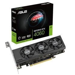 ASUS - Asus RTX4060 LP BRK OC, PCIe4, 8GB DDR6, 2 HDMI, 2 DP, 2520MHz Clock, Overclocked, Low Profile (Bracket Included)