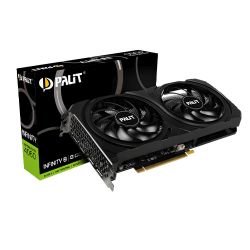 PALIT - Palit RTX4060 Infinity 2, PCIe4, 8GB DDR6, HDMI, 3 DP, 2460MHz Clock, 0dB Mode
