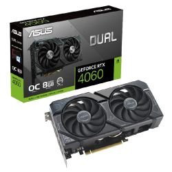 ASUS – Asus DUAL RTX4060 OC, PCIe4, 8GB DDR6, HDMI, 3 DP, 2535MHz Clock, Overclocked ASUS – Asus DUAL RTX4060 OC, PCIe4, 8GB DDR6, HDMI, 3 DP, 2535MHz Clock, Overclocked