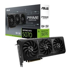 ASUS - Asus PRIME RTX5070, PCIe5, 12GB DDR7, HDMI, 3 DP, 2542MHz Clock, Compact SFF-Ready