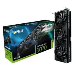 PALIT - Palit RTX5070 Infinity 3, PCIe5, 12GB DDR7, HDMI, 3 DP, 2512MHz Clock, Compact SFF-Ready