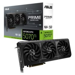 ASUS - Asus PRIME RTX5070 Ti, PCIe5, 16GB DDR7, HDMI, 3 DP, 2482MHz Clock, Compact SFF-Ready