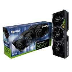 PALIT - Palit RTX5070 Ti GamingPro, PCIe5, 16GB DDR7, HDMI, 3 DP, 2452MHz Clock, RGB Lighting
