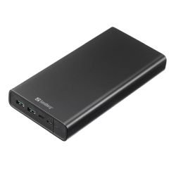 SANDBERG - Sandberg (420-63) PD 100W 38400mAh Powerbank, 1x USB-C 100W, 2x USB-A, Power-Through, Aluminium, 5 Year Warranty