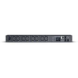 CYBERPOWER - CyberPower PDU41004 Switched Power Distribution Unit, 1U Rackmount, 1x IEC C14 Input, 8 Outlets, Real-Time Local/Remote Monitoring & Switching, LCD Display