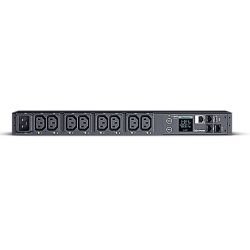CYBERPOWER - CyberPower PDU81005 Switched Metered-by-Outlet Power Distribution Unit, 1U Rackmount, 1x IEC C20 Input, 8 Outlets, Real-Time Local/Remote Monitoring & Switching, LCD Display
