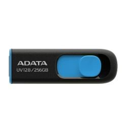 ADATA - ADATA 256GB UV128 USB 3.0 Memory Pen, Retractable, Capless, Black & Blue