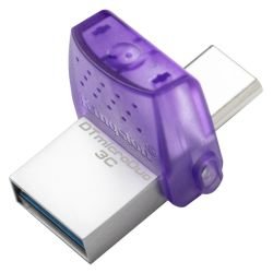 KINGSTON - Kingston 64GB DataTraveler microDuo 3C USB-A & USB-C 3.2 Gen1 Memory Pen, Rotating Cap, 200MB/s