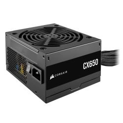 CORSAIR - Corsair 650W CX650 PSU, Fully Wired, 80+ Bronze, Thermally Controlled Fan