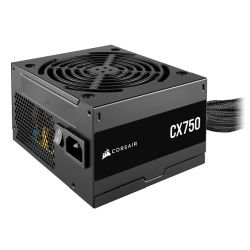 CORSAIR - Corsair 750W CX750 PSU, Fully Wired, 80+ Bronze, Thermally Controlled Fan