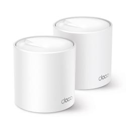 TP-LINK - TP-LINK (DECO X50) AX3000 Dual Band Wireless Whole Home Mesh Wi-Fi 6 System, 2 Pack, 3x LAN, OFDMA & MU-MIMO, TP-Link HomeShield