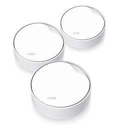 TP-LINK - TP-LINK (DECO X50-POE) AX3000 Dual Band Wireless Mesh Wi-Fi 6 System with PoE, 3 Pack, 2.5G LAN, OFDMA & MU-MIMO, TP-Link HomeShield