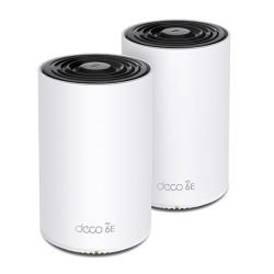 TP-LINK - TP-LINK (DECO XE75) AXE5400 Wi-Fi 6E Tri-Band Mesh System, 2 Pack, AI-Driven Mesh, 3 x LAN on each Unit, Voice Control