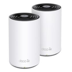 TP-LINK - TP-LINK (DECO XE75 PRO) AXE5400 Wi-Fi 6E Tri-Band Mesh System, 2 Pack, AI-Driven Mesh, 2.5G & Dual GB LAN per Unit, Voice Control