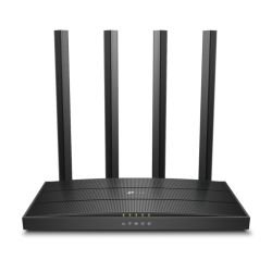 TP-LINK - TP-LINK (Archer C6), AC1200 (867+300) Wireless Dual Band GB Cable Router, 4-Port, MU-MIMO, Access Point Mode