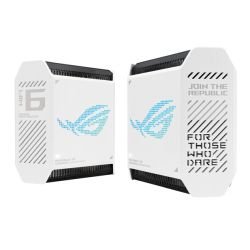 ASUS – Asus (GT6 2-Pack White) ROG Rapture AX10000 Tri-Band Gaming Mesh Wi-Fi 6 System, 2.5G LAN, AiMesh, RangeBoost Plus, AiProtection Pro, RGB ASUS – Asus (GT6 2-Pack White) ROG Rapture AX10000 Tri-Band Gaming Mesh Wi-Fi 6 System, 2.5G LAN, AiMesh, RangeBoost Plus, AiProtection Pro, RGB