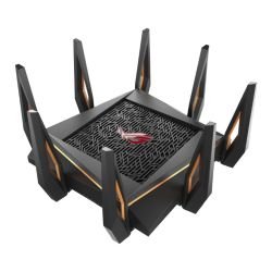 ASUS – Asus (GT-AX11000) ROG Rapture AX11000 Wireless Tri-Band Gaming Wi-Fi 6 Router, 802.11ax, Quad Core CPU, AiMesh, RGB ASUS - Asus (GT-AX11000) ROG Rapture AX11000 Wireless Tri-Band Gaming Wi-Fi 6 Router, 802.11ax, Quad Core CPU, AiMesh, RGB