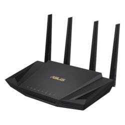 ASUS - Asus (RT-AX58U V2) AX3000 (2402+574Mbps) Wireless Dual Band Wi-Fi 6 Router, MU-MIMO & OFDMA, 802.11ax, AiMesh Compatible