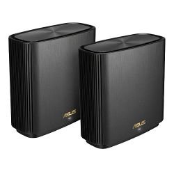 ASUS - Asus (ZenWiFi XT9) AX7800 Tri-Band Wi-Fi 6 Mesh System, 2 Pack, 160MHz Bandwidth, 2.5G WAN, USB, Parental Controls, Black