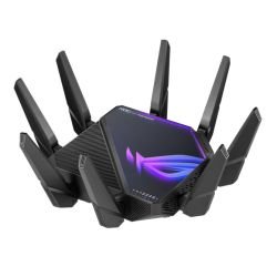 ASUS - ASUS (GT-AXE16000) ROG Rapture AXE16000 Wi-Fi 6E Quad-Band Gaming Router, 6GHz Band, Dual 10G LAN, 2.5G WAN, AiMesh, VPN Fusion, RGB