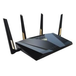 ASUS - Asus (RT-BE88U) BE7200 Dual Band Wi-Fi 7 AiMesh Extendable Performance Router, 2x 10G Ports, 2.5G Ports, 4K-QAM, MLO, AiMesh